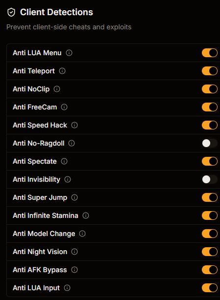 HiveMind client detections panel